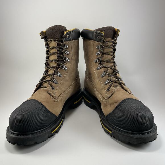 Chinook Footwear Tarantula 8” Work Boots Safety Toe Mens Size 11.5 Tan Lace Up - Picture 10 of 11